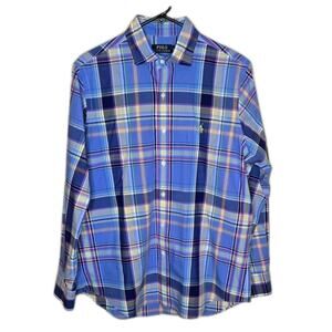 Polo Ralph Lauren Classic-fit Plaid Oxford Shirt Longsleeve Size Small